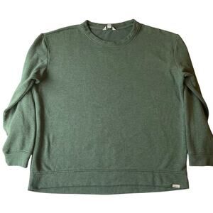 Orvis Women Sweatshirt size L Long Sleeve Crew Neck Fleece Liner Dark Green